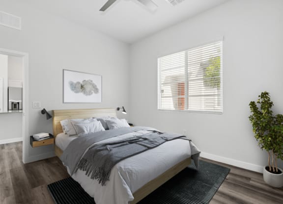 Bedroom with cozy bed at Baseline on 16, Phoenix, 85042