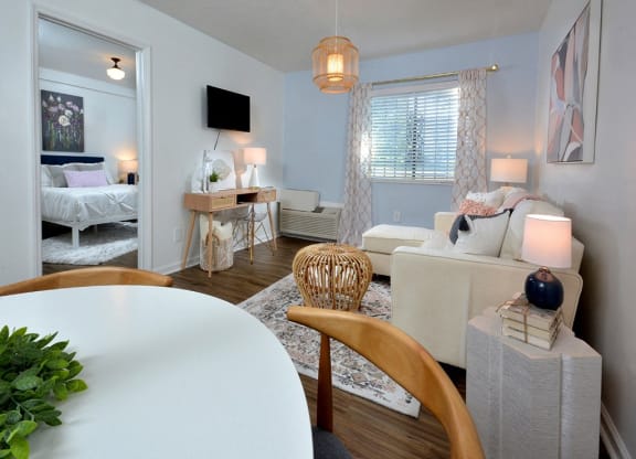 Dining And Living Area at Capital Flats & Magnolia Square Apartments, Raleigh, 27601