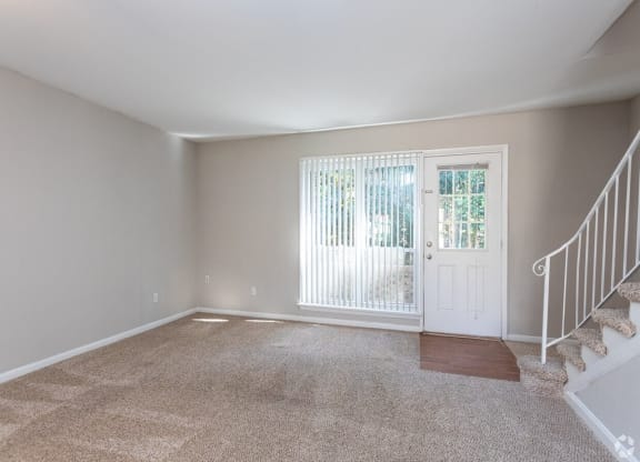 Unfurnished Living Area at Colony Townhomes, Raleigh, NC