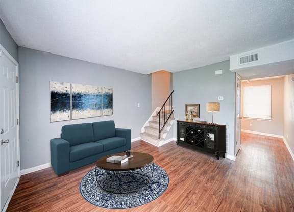 Living Area With Fireplace at Timberstone, North Carolina