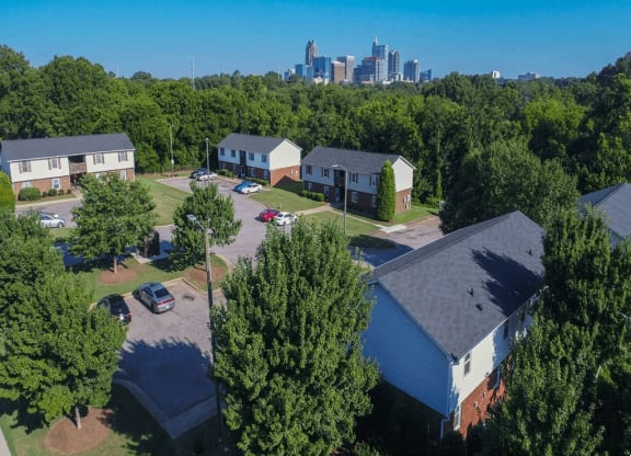 Aerial View at Trails Corner Apartments, Raleigh, NC, 27610
