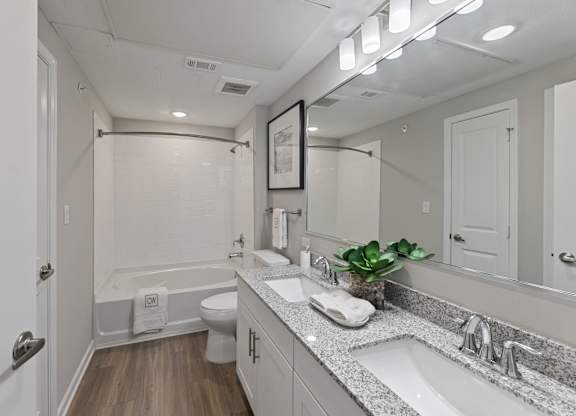 Bathroom with a White Appliances at Citadel at Westpointe Apartments, Texas, 78245