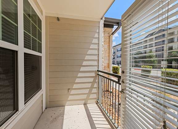 A Balcony with a Metal Railing at Citadel at Westpointe Apartments, San Antonio, 78245