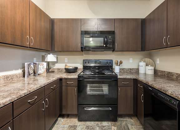 Efficient Appliances In Kitchen at Spring Creek Apartments, Crestview, Florida