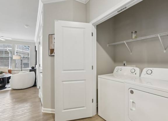 a washer and dryer included in every unit