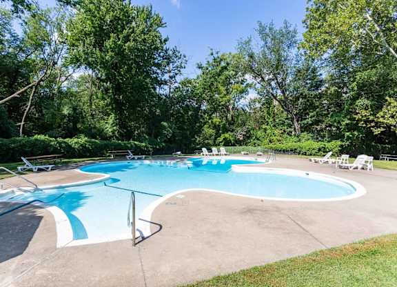 A large outdoor swimming pool at Grant Meadows Apartments, Philadelphia