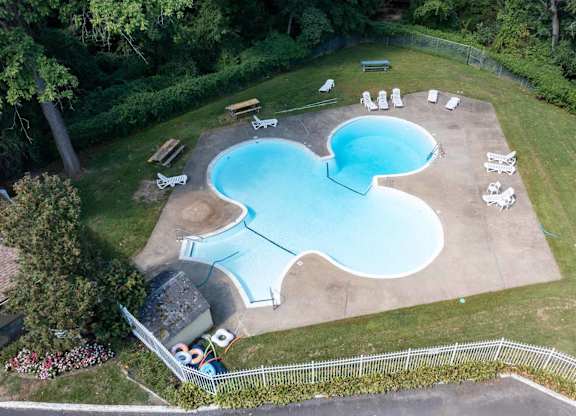 Drone Pool View at Grant Meadows Apartments, Philadelphia, PA 19114