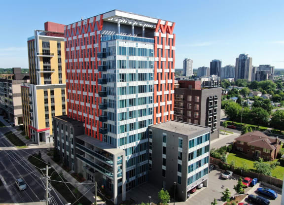 the building is located in the center of the city