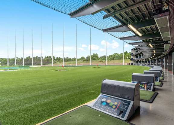 a view of a soccer field from the stands of a stadium