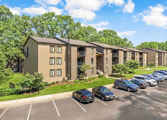 A row of apartment buildings at Springs at Reston.