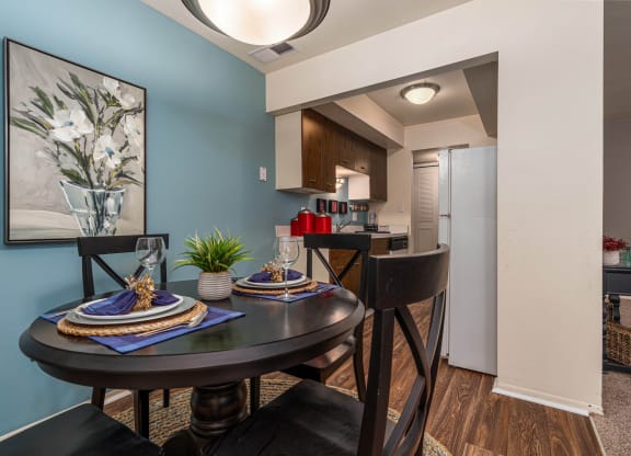 Open Floor Layout in Dining Area at Knottingham Apartments in Clinton Township, MI