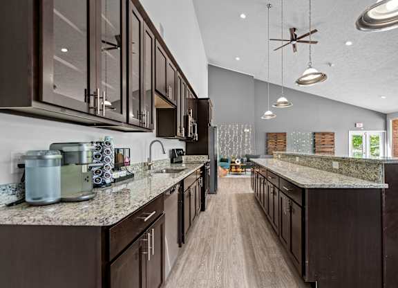 Clubhouse with Coworking Lounge at Dover Hills Apartments in Kalamazoo