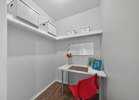 Spacious 5x5 storage closet at Drawbridge Apartments in Harrison Township, MI.