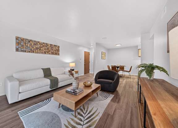 Spacious Living Room at Lakeside Village Apartments in Clinton Township, MI