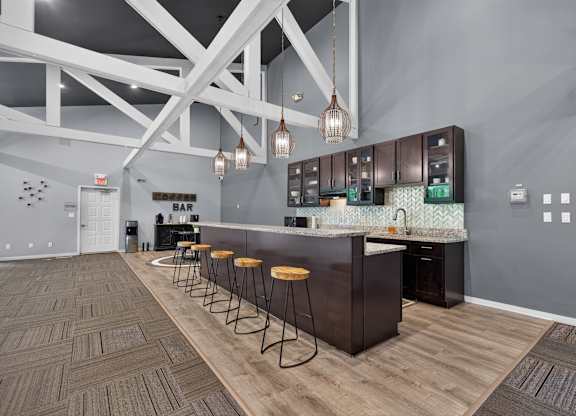 Luxury clubhouse at Eastwood Village Apartments in Clinton Township, MI.