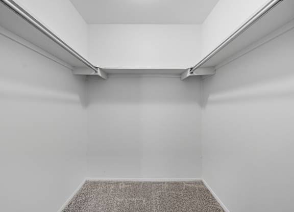 Spacious Closet at Franklin River Apartments, Southfield, Michigan