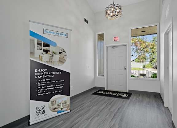 Entryway of Clubhouse at Franklin River Apartments, Michigan
