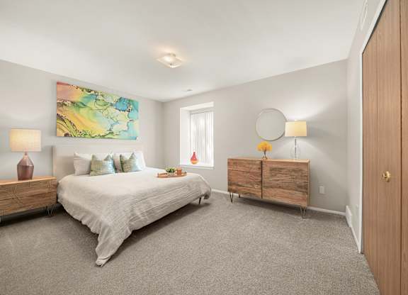 Spacious Bedroom at Lakeside Village Apartments Clinton Township MI