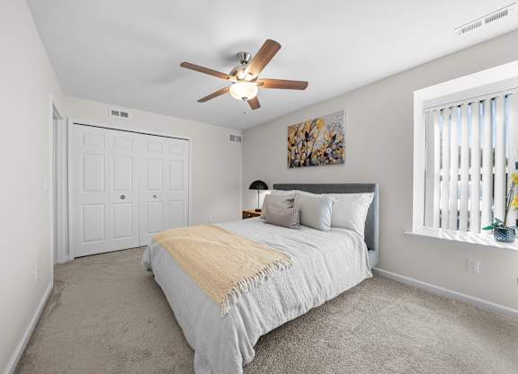 Spacious Bedroom at Lakeside Village Apartments Clinton Township MI