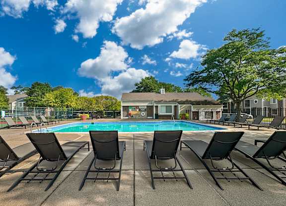 Modern Swimming Pool at Park Lane Apartments, Southfield, Michigan