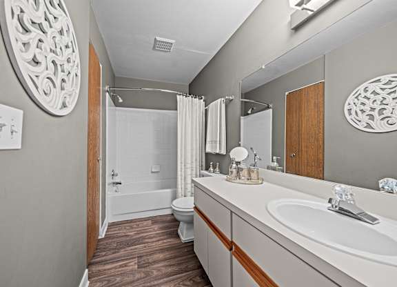 Posh Bathroom at Park Lane Apartments, Southfield, Michigan