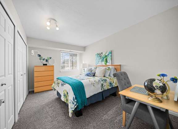 Spacious Bedroom walk-in closet at Three Oaks Apartments, Troy, Michigan