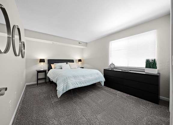 Spacious Bedroom walk-in closet at Three Oaks Apartments, Troy, Michigan