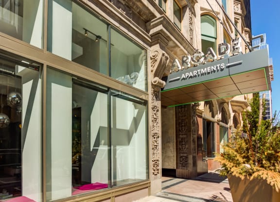 Bldg Entrance at Arcade Artist Apartments, Missouri, 63101