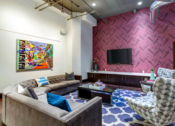 Purple Clubroom at Arcade Artist Apartments, Missouri, 63101