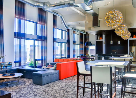 Clubroom at Arcade Artist Apartments, St Louis