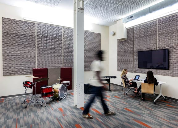 Media Room at Arcade Artist Apartments, St Louis