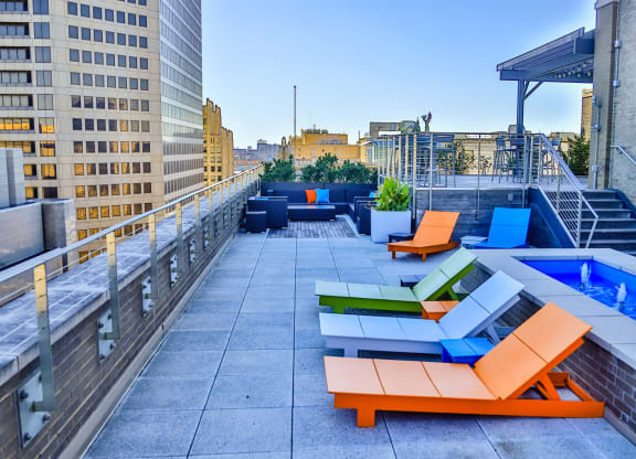 Rooftop Terrace at Arcade Artist Apartments, St Louis, Missouri