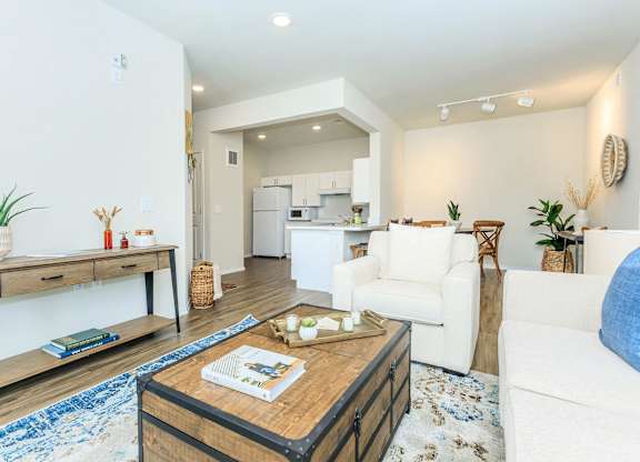 Living Room With Kitchen at Hazelwood Place Apartments, Princeton, 75407