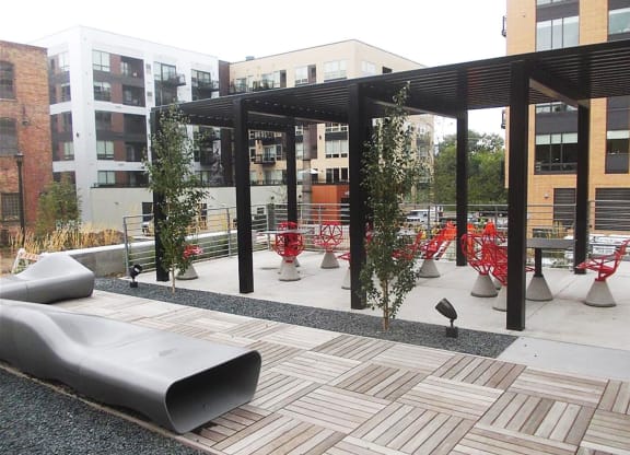 Community Patio Deck at A-Mill Artist Lofts, Minneapolis, MN, 55414