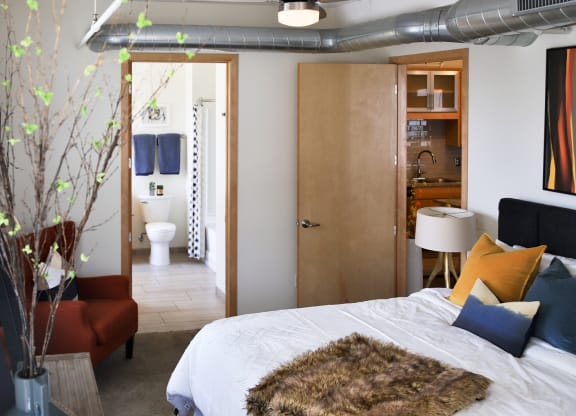 Master Bedroom at Arcade Apartments, St Louis, MO, 63101