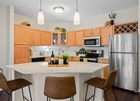 Model Kitchen at The Bluffs at Nine Mile Creek, Minnesota, 55344