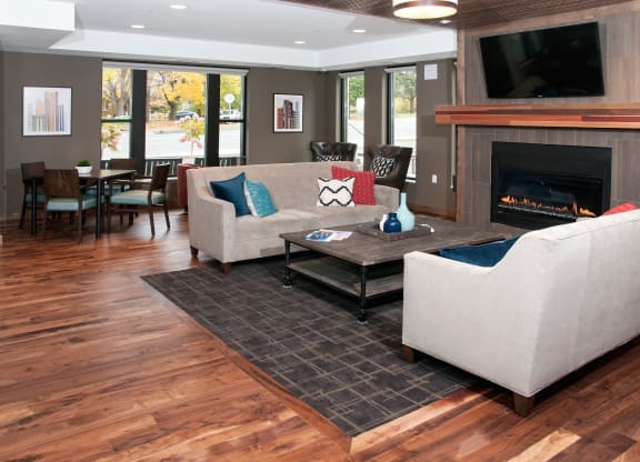 Clubroom at The Cambric Senior Apartments, St. Paul, MN 55106
