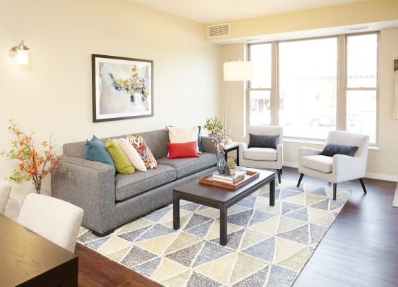 Living Room at The Cambric Senior Apartments, St. Paul