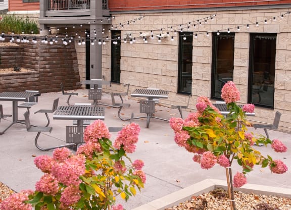 Outdoor Patio at The Cambric Senior Apartments, St. Paul, MN 55106