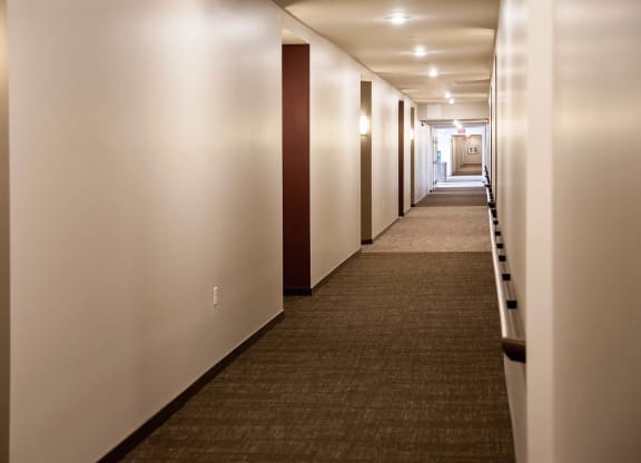 Hallway at The Cavanagh 55+ Apartments, Crystal