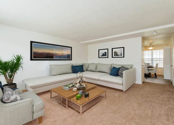 Living Room With TV at The Bluffs at Cherry Hills, Nebraska