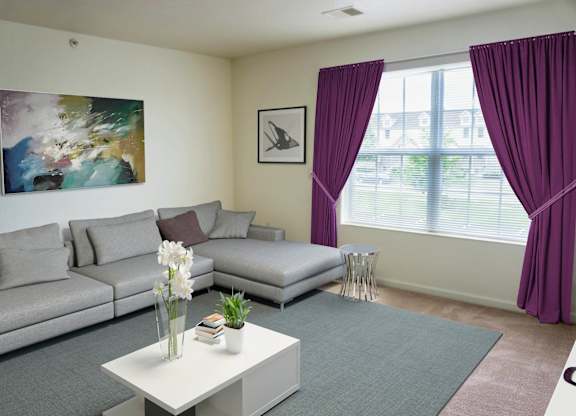 Cortland Estates_Model Apartment Living Room