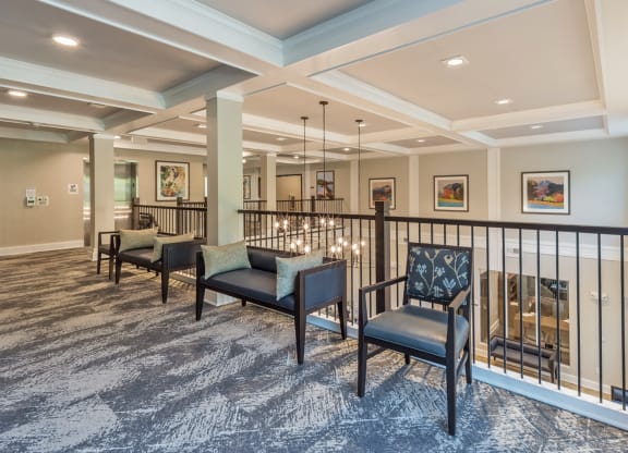 Business Center with laptop at Covington Crossings 55+ Senior Living, Covington, Georgia