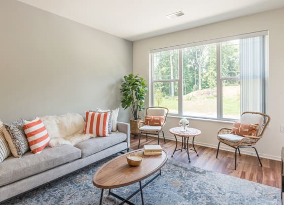 Living Room area at Covington Crossings 55+ Senior Living, Covington, GA