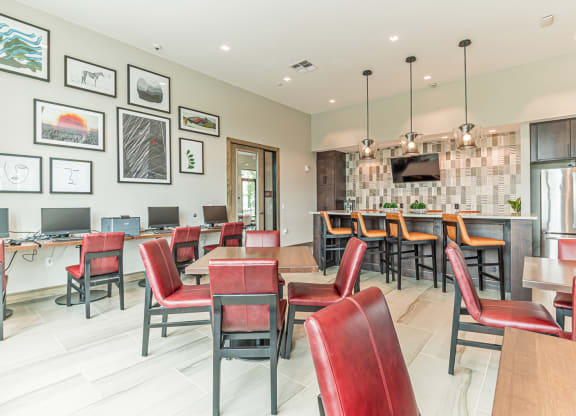 Dominium-Crossroad Commons-Resident Cafe at Crossroad Commons, Manor, TX