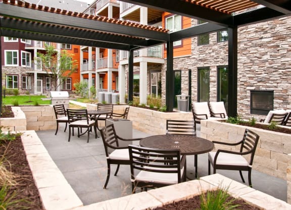 Outdoor Patio at The Grainwood Senior Apartments, Prior Lake