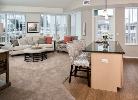 Dining And Living Area at The Grainwood Senior Apartments, Minnesota