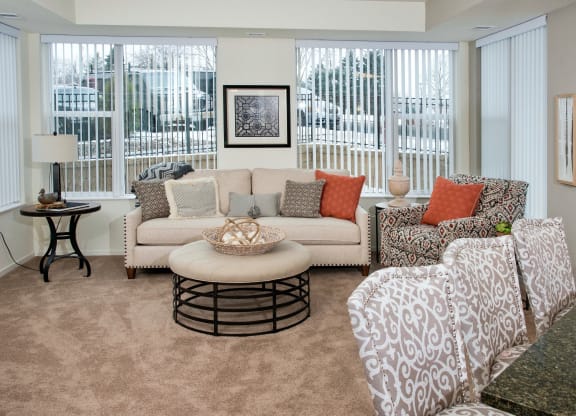 Living Room at The Grainwood Senior Apartments, Prior Lake, MN