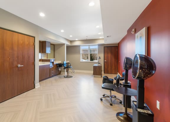 Beauty Salon at Harbor at Twin Lakes 55+ Apartments, Roseville, 55113