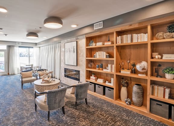 Library at Heritage at Church Ranch 55+ Apartments, Colorado, 80021